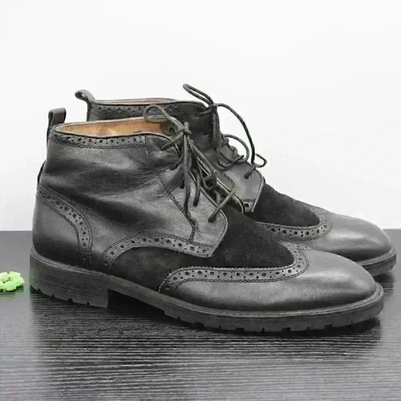 Florsheim Limited  Men's Black Leather Wingtip Boo - Picture 2 of 12